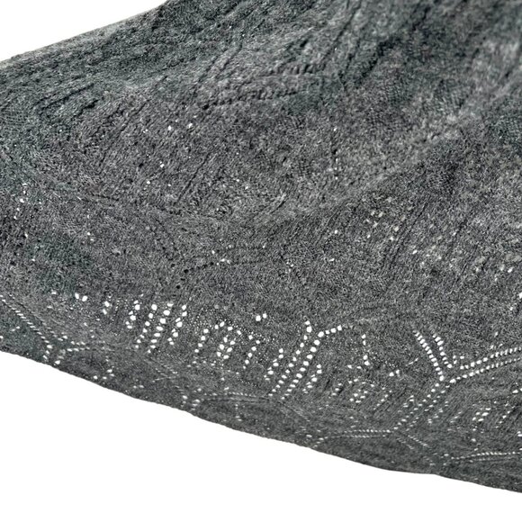 Free People Fair Isle Sweetheart Knit Sweater Dress Charcoal Gray Size Medium - Picture 7 of 11